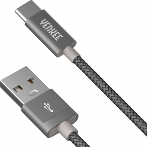 Yenkee USB A 2.0 / USB C szinkronizáló és töltőkábel 1m szürke  (YCU 301 GY)